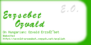 erzsebet ozvald business card